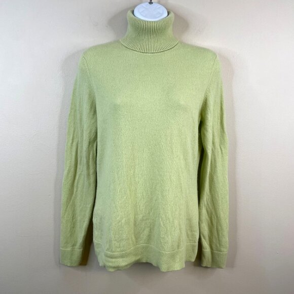 Ann Taylor Womens Pure Cashmere Turtleneck Sweater Size M Preppy Academia Cozy - Picture 1 of 8